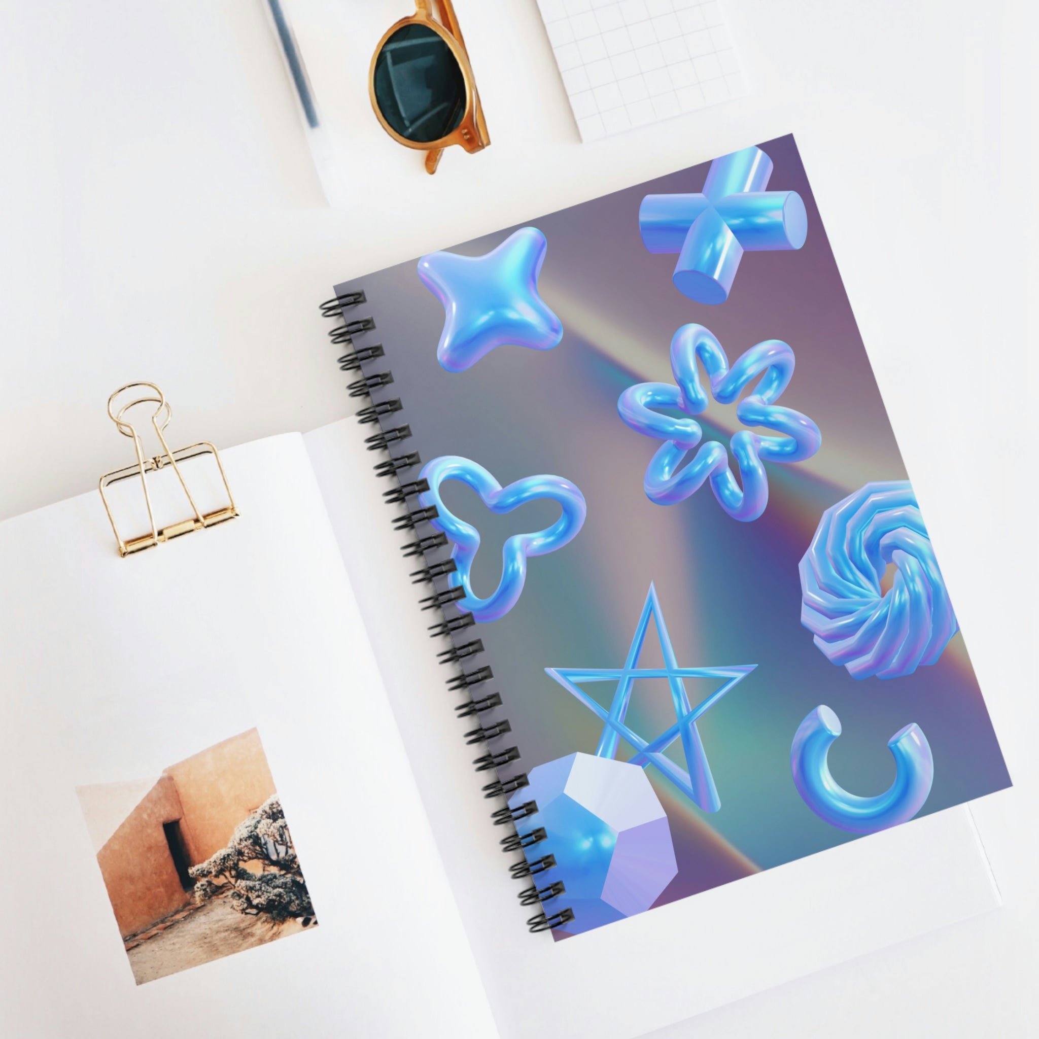 Virtual Space Spiral Notebook - Horizon Bliss