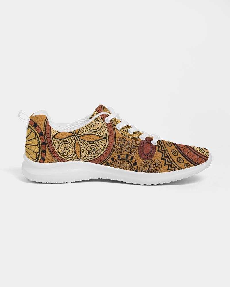 Womens Sneakers - Brown Paisley Style Canvas Sports Shoes / Running - Horizon Bliss