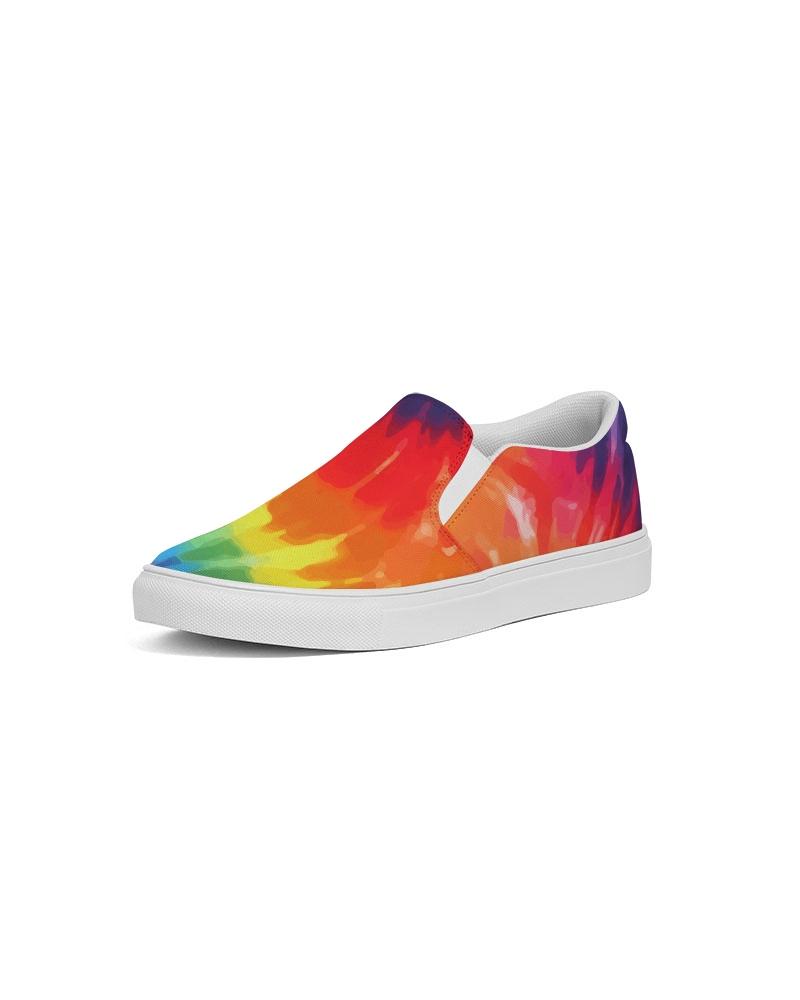 Womens Sneakers - Peace & Love Tie-dye Style Low Top Slip-on Canvas - Horizon Bliss