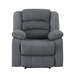 40inches Contemporary Grey Fabric Loveseat - Horizon Bliss