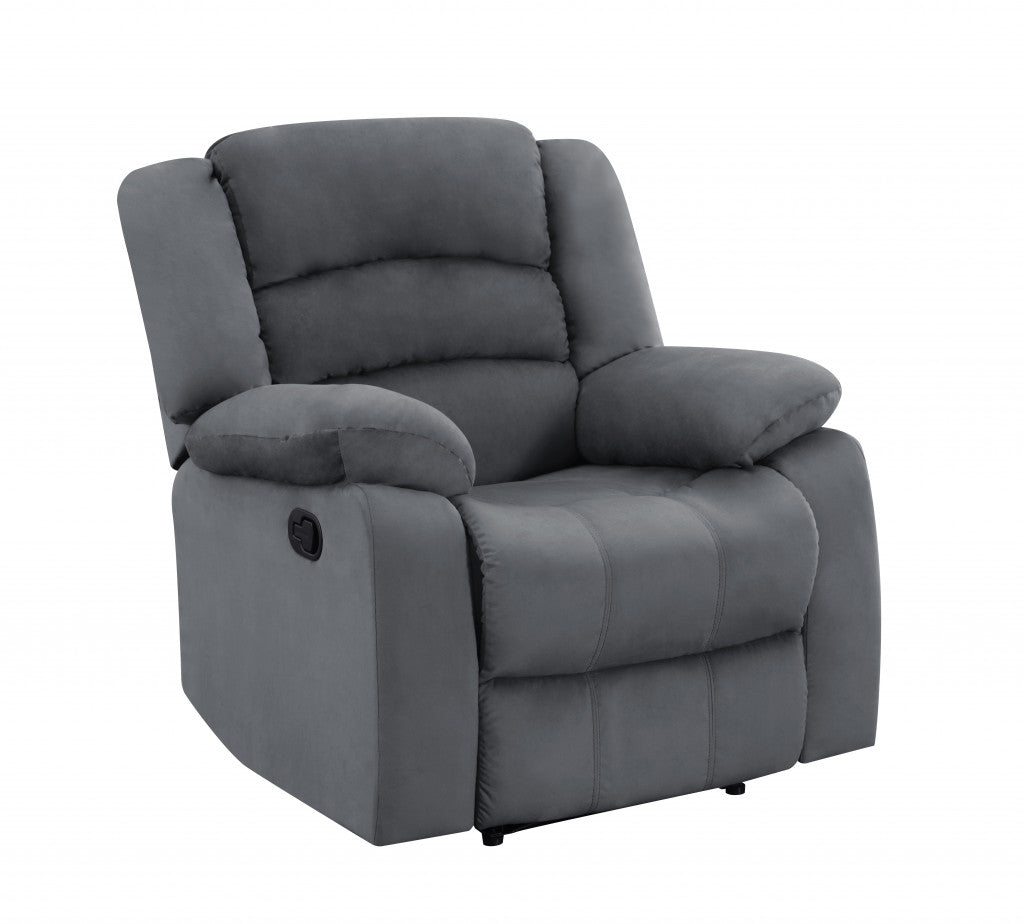 40inches Contemporary Grey Fabric Loveseat - Horizon Bliss