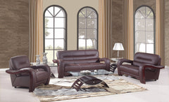 105inches Glamorous Brown Leather Sofa Set - Horizon Bliss