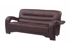 105inches Glamorous Brown Leather Sofa Set - Horizon Bliss