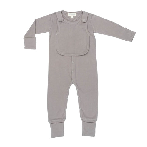 Smart Footed One-Piece + Bib - Gray - Horizon Bliss