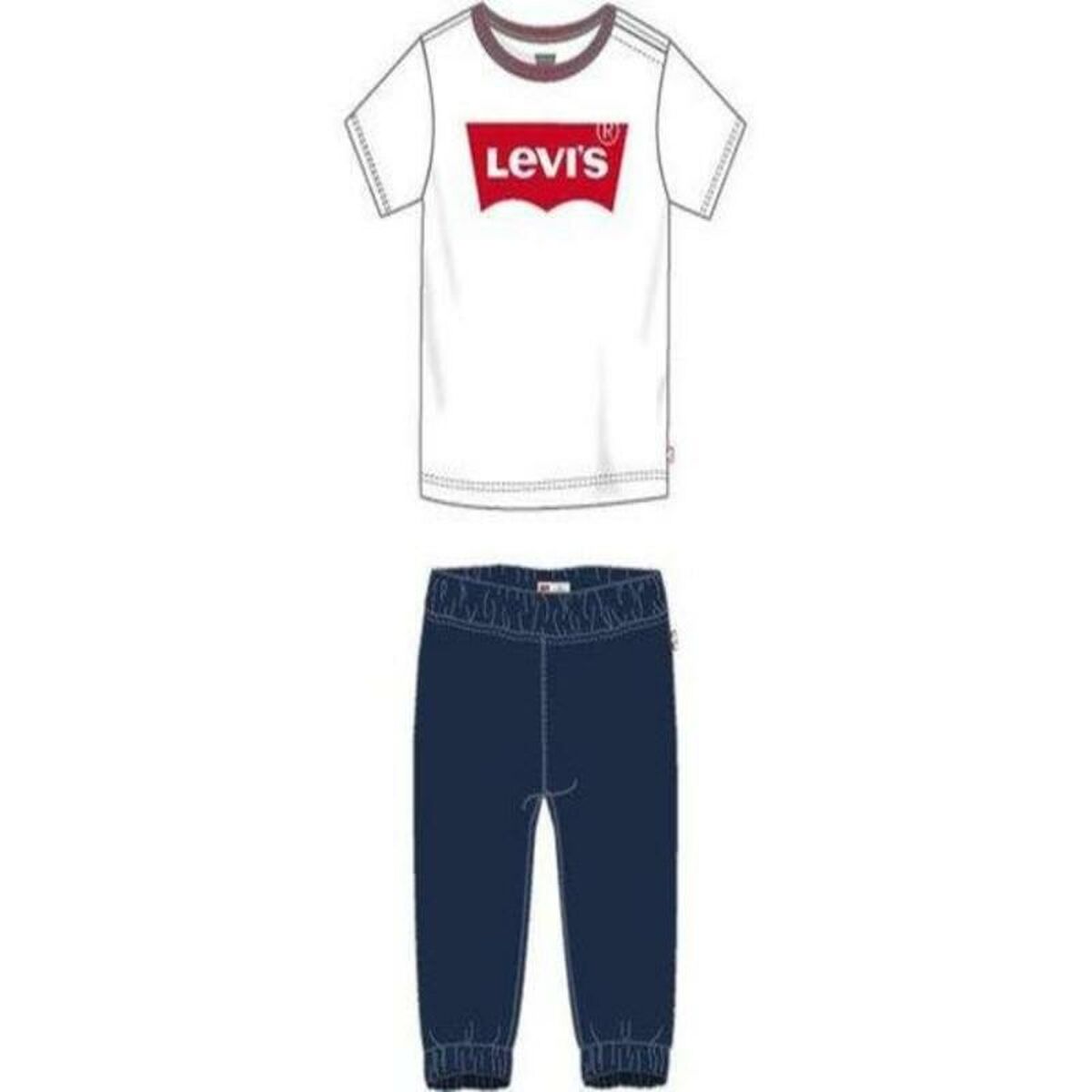 Sports Outfit for Baby TWILL JOGGER Levi's 6EA924-001  White - Horizon Bliss