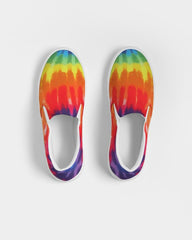 Womens Sneakers - Peace & Love Tie-dye Style Low Top Slip-on Canvas - Horizon Bliss