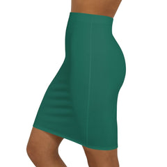 Womens Skirt, Teal Green Pencil Skirt - Horizon Bliss