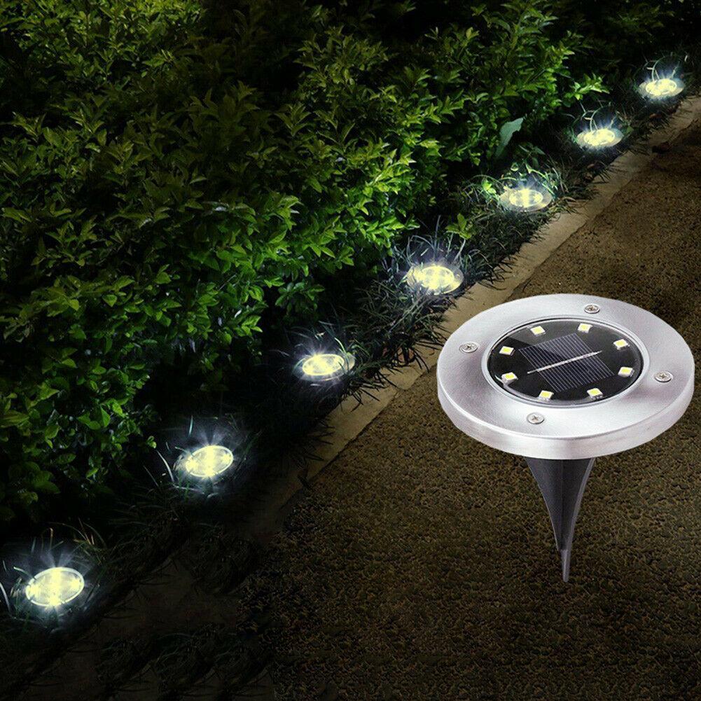 4 LEDs Solar Powered Buried Light Outdoor Pathway Garden Decking Lamps - Horizon Bliss