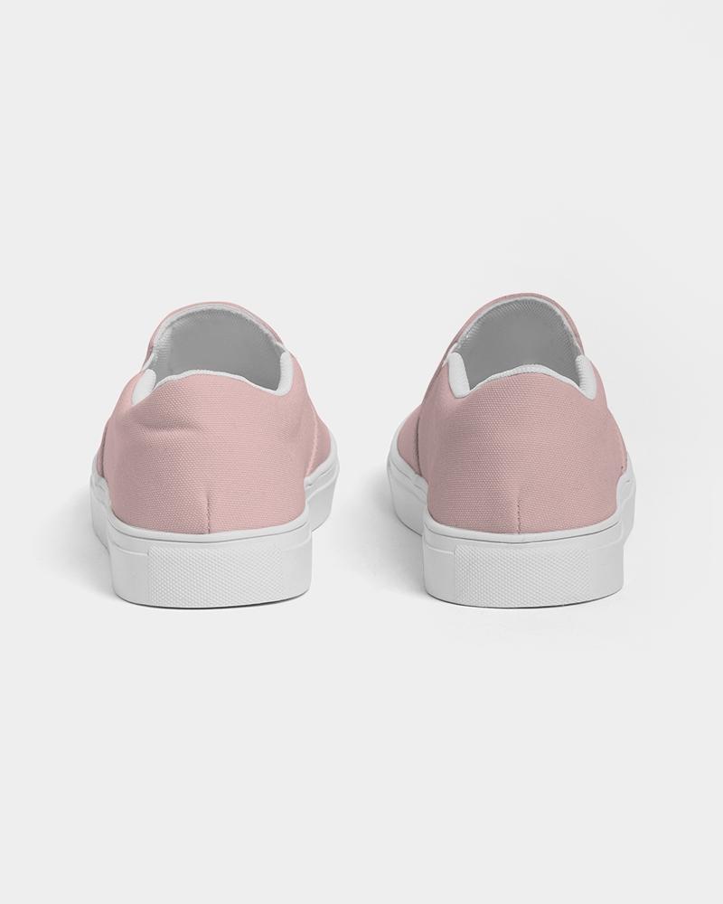 Womens Sneakers - Rose Pink Slip-on Canvas Sports Shoes - Horizon Bliss