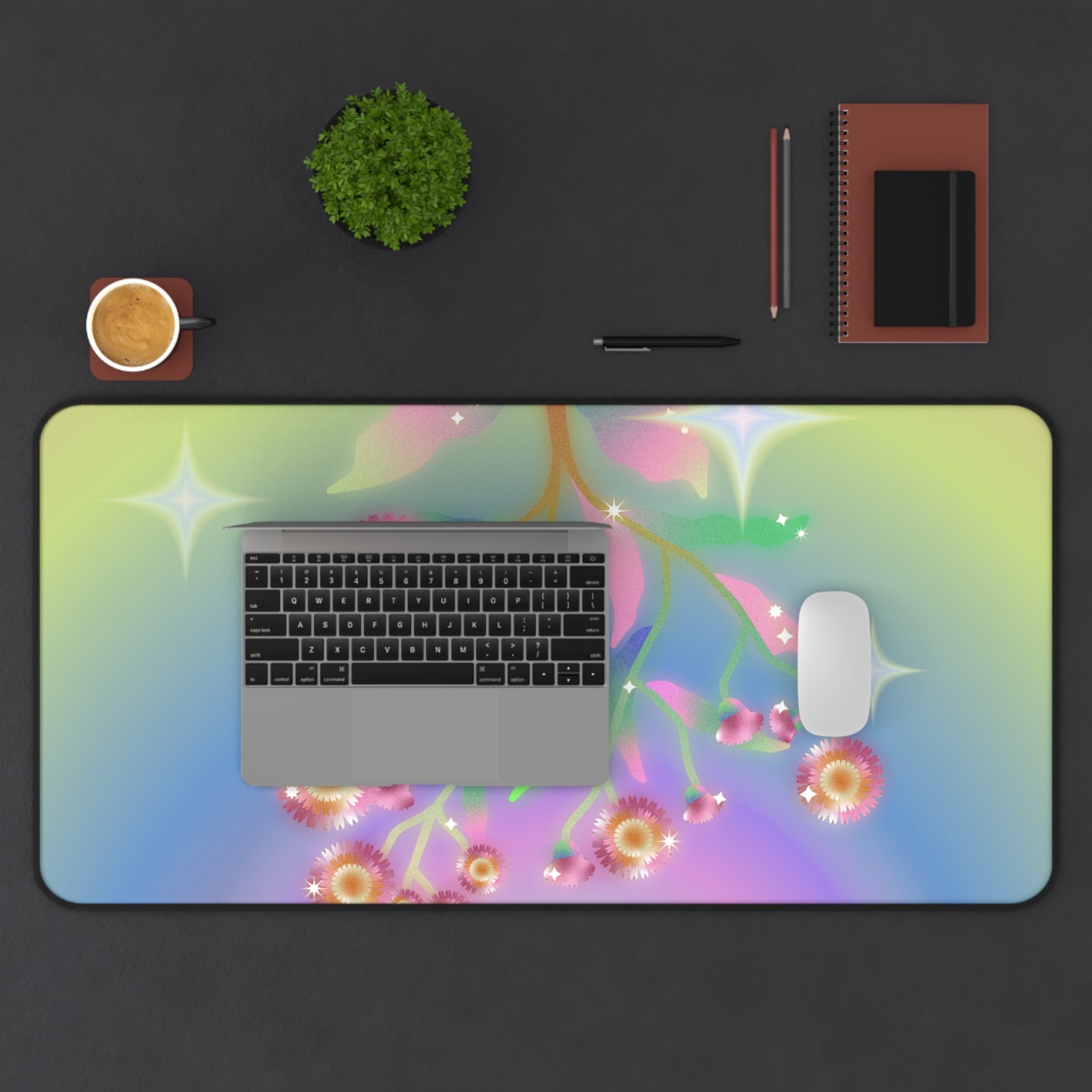 Virtual Flowers Desk Mat - Horizon Bliss