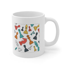 Floating Chess Pieces Ceramic Mug 11oz