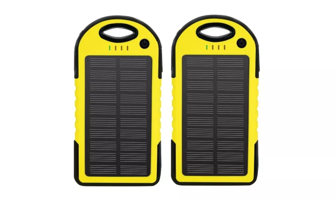 5,000 mAh Water-Resistant Solar Smartphone Charger (2-Pack) - Horizon Bliss