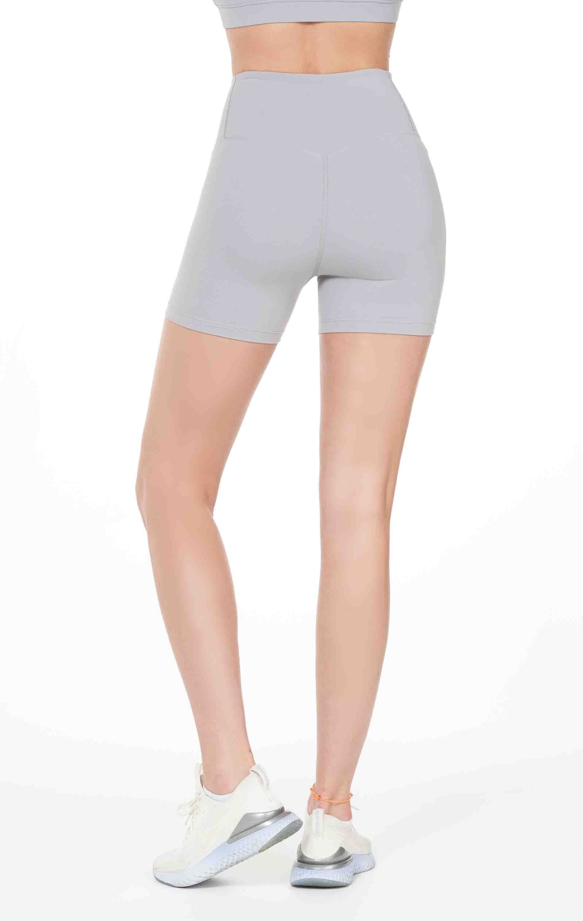 Hybrid Cloudlux Shorts High Waist (tight) - Stone Grey