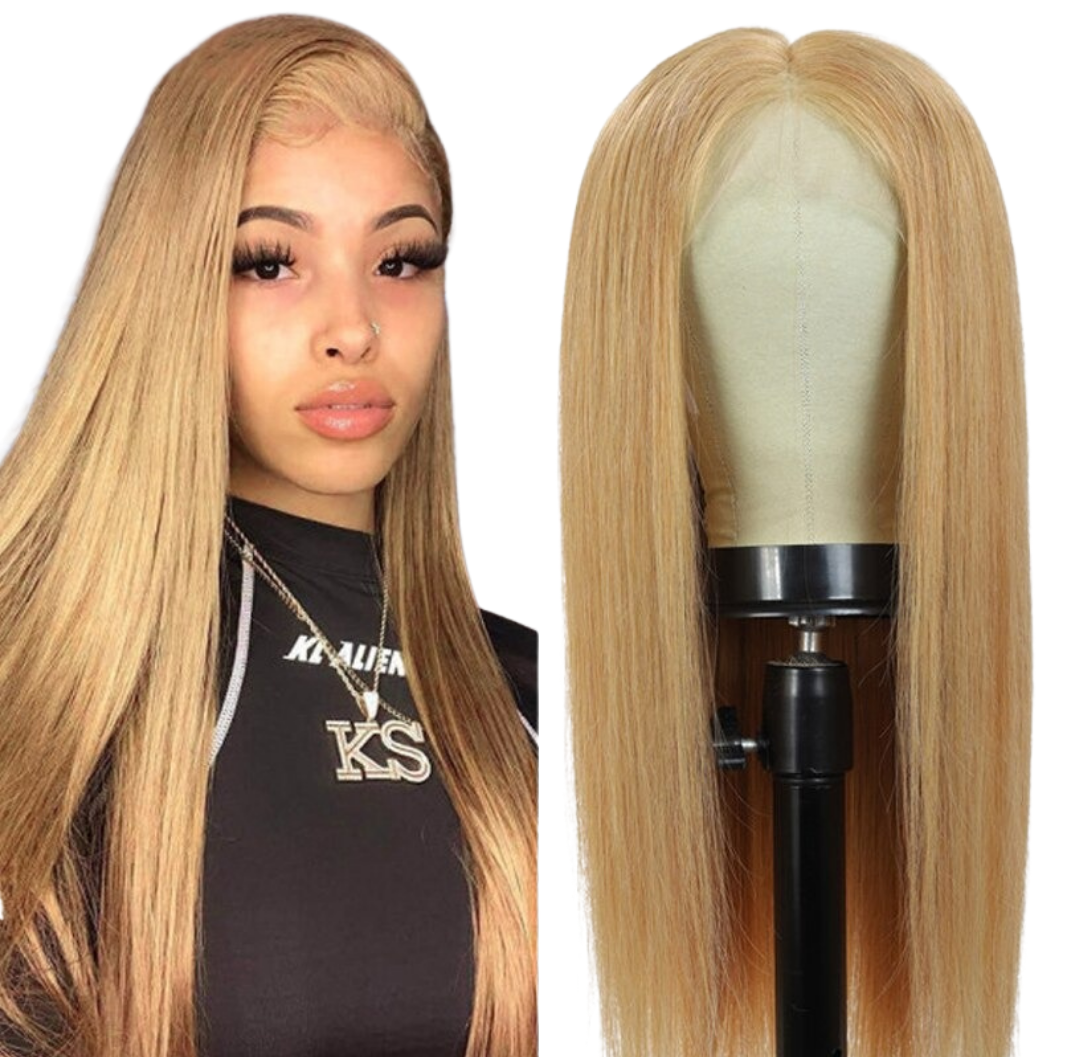 #27 Straight 13x1x4 T part Lace 4x4 Closure wigs Body Wave #33 Transpa - Horizon Bliss