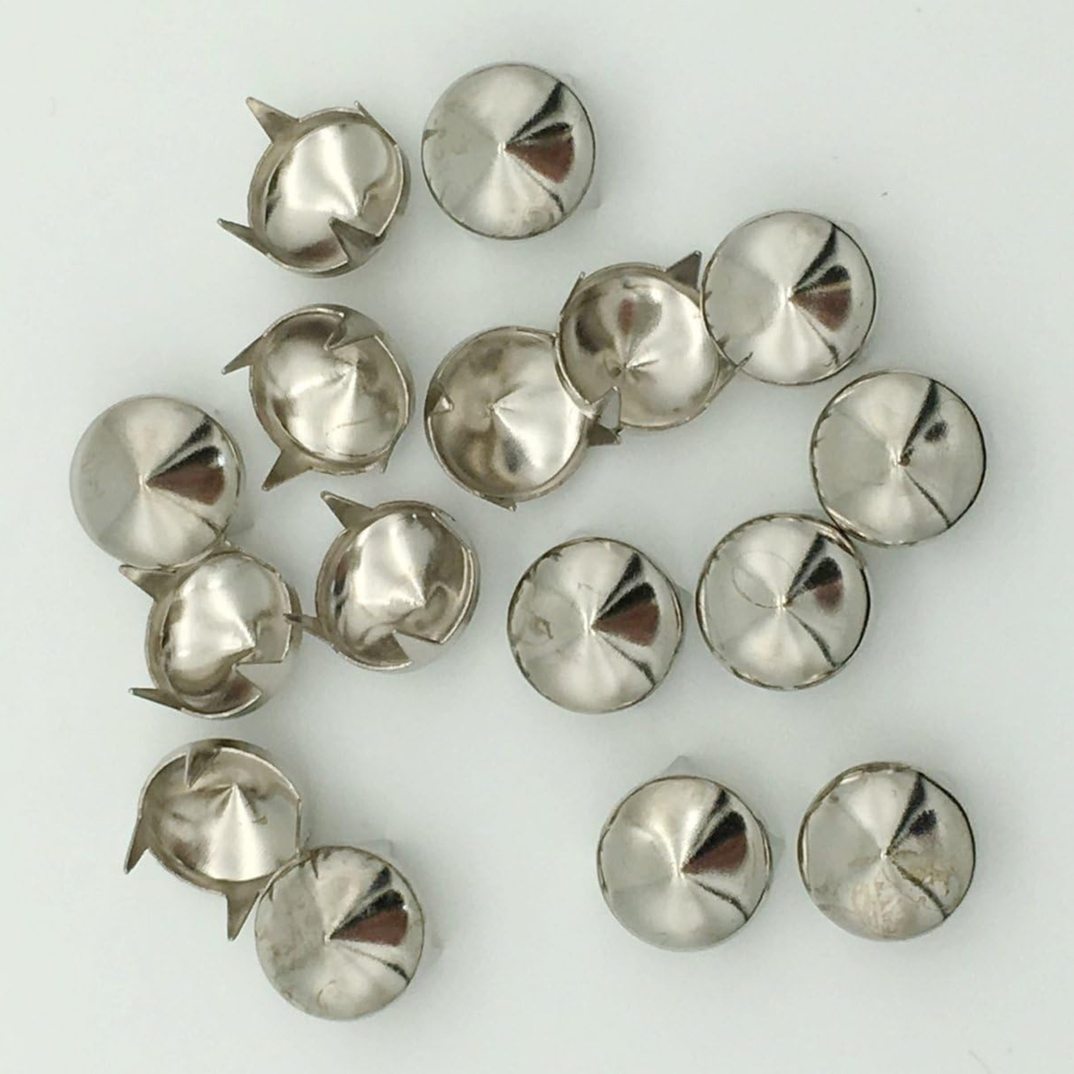 100pcs 9mm Cones DIY Leathercraft Metal Punk Studs Rivet Spikes Nailheads (Silver) - Horizon Bliss