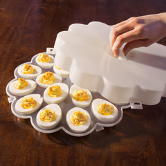 Deviled Egg Tray, 1.875x10.875x10.875, Clear - Horizon Bliss