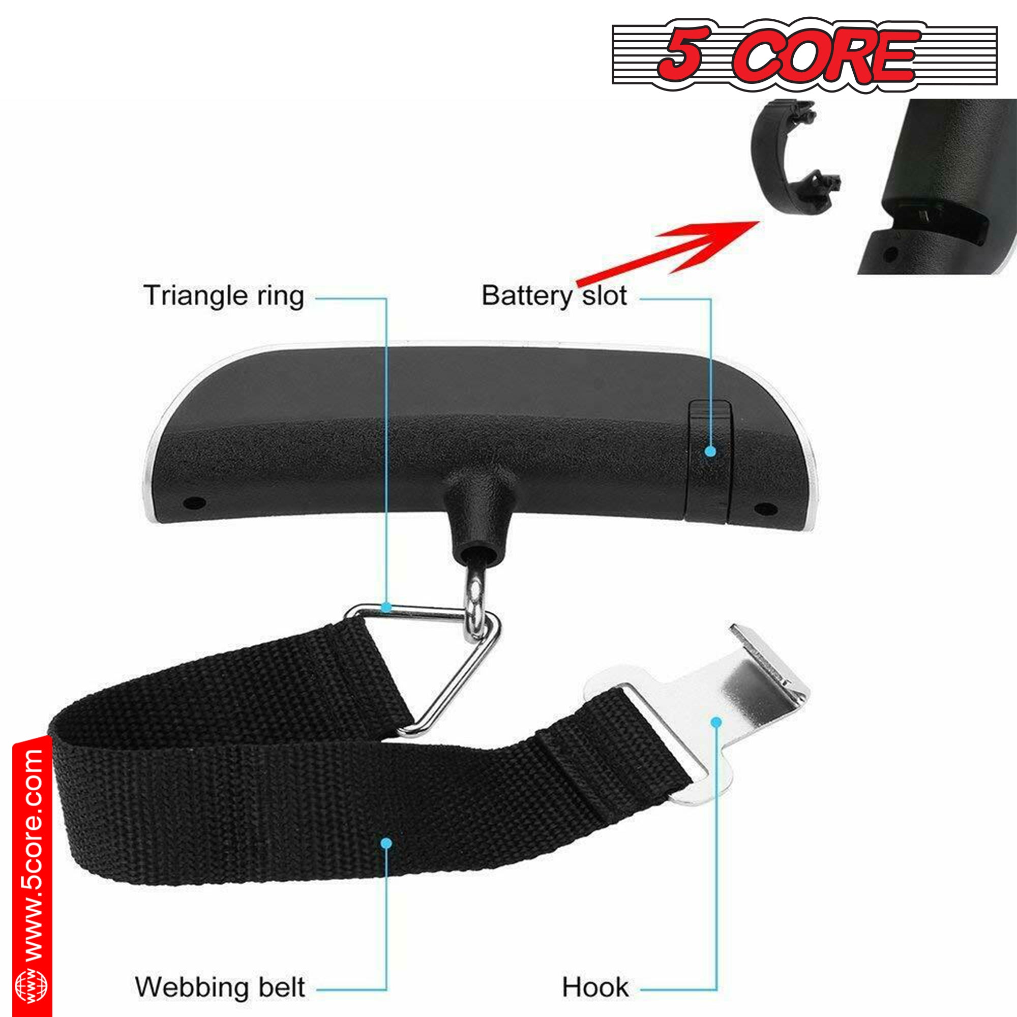 5Core Luggage Scale Tavel Digital 110lbs Capacity Suitcase Scales - Horizon Bliss