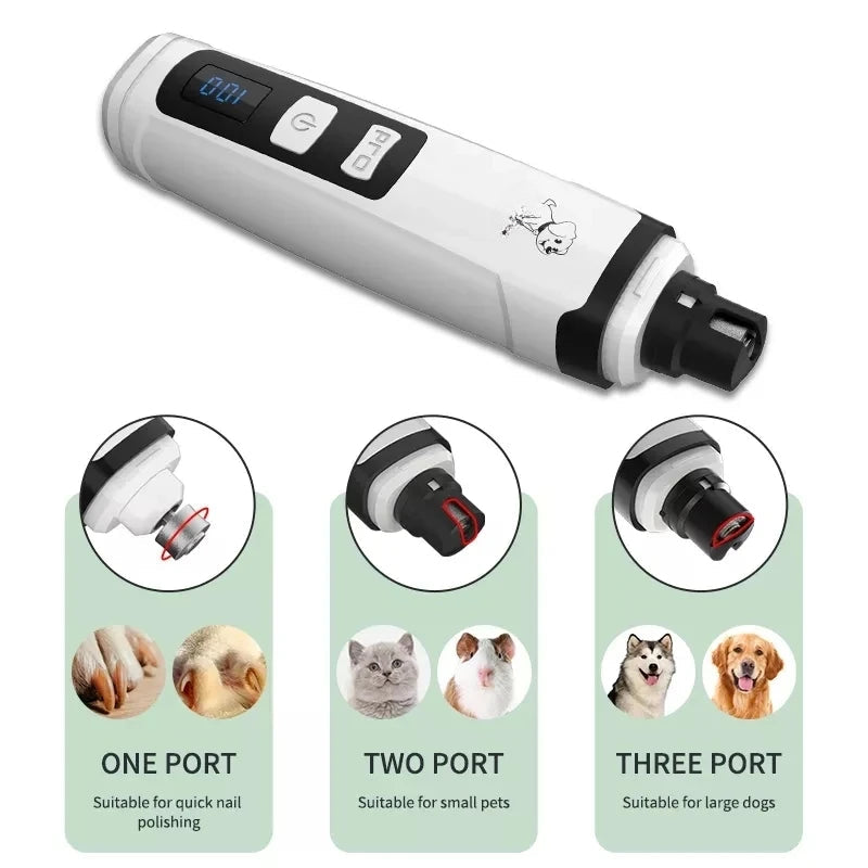 Electric Nail Titanium Cat Dog Pet Grooming Gadget USB Rechargeable - Horizon Bliss