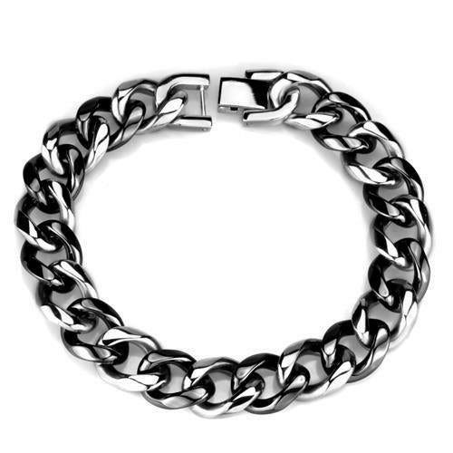 3W1000 - High polished (no plating) Stainless Steel Bracelet with