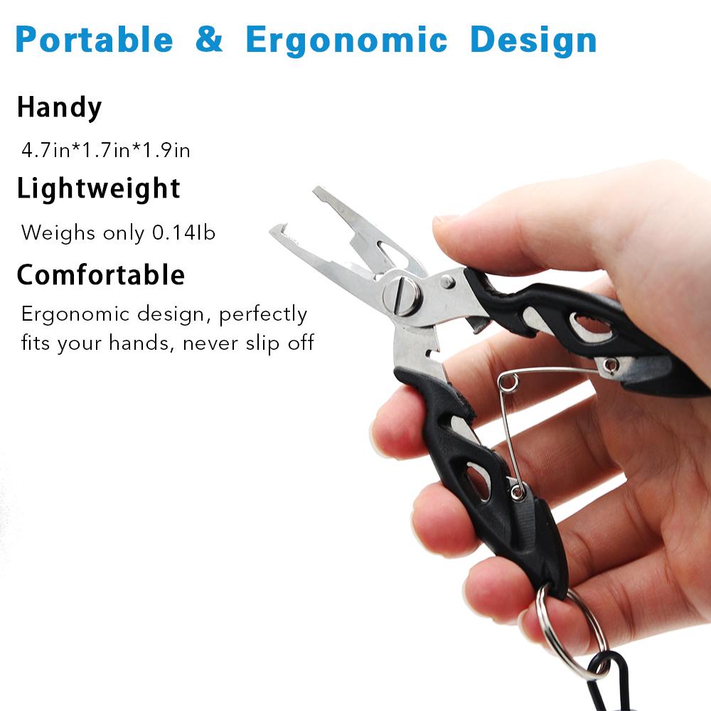 Anti-lost Fishing Pliers Stainless Steel Tools Fishing Line Pliers