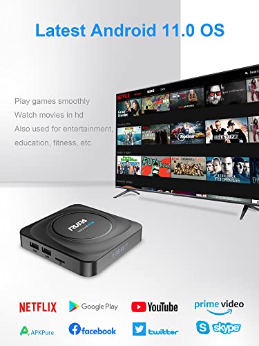 8K Android TV Box 11.0, RUPA Smart TV Box RK3566 4-Core 64 Bits, 8GB RAM 64GB ROM Android Box with 1000M LAN Dual WiFi 2.4G/5G, Support 8K/6K/4K 3D BT4.0 USB 3.0 Android TV Box - Horizon Bliss