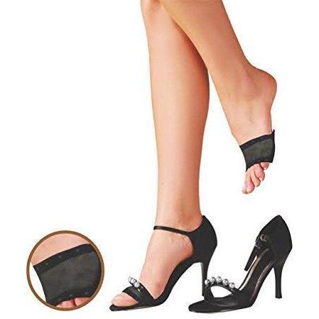 Sheer Open Toe Cover With Cushion Non-Skid Sole 4 pair Pack - Horizon Bliss