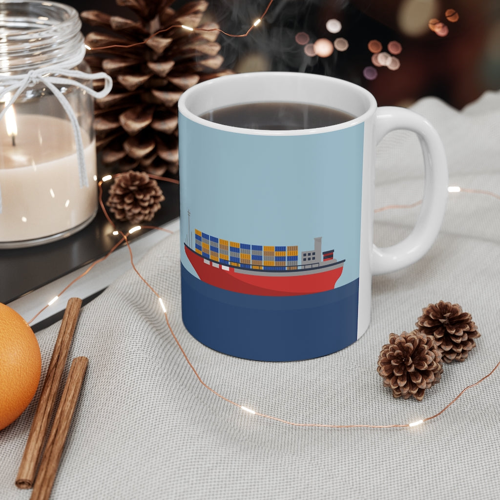 Cargo Ship Ceramic Mug 11oz