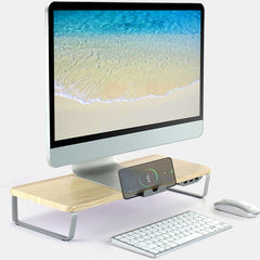 Ergonomic Monitor Holder Riser With 3 USB Port Laptop Stand