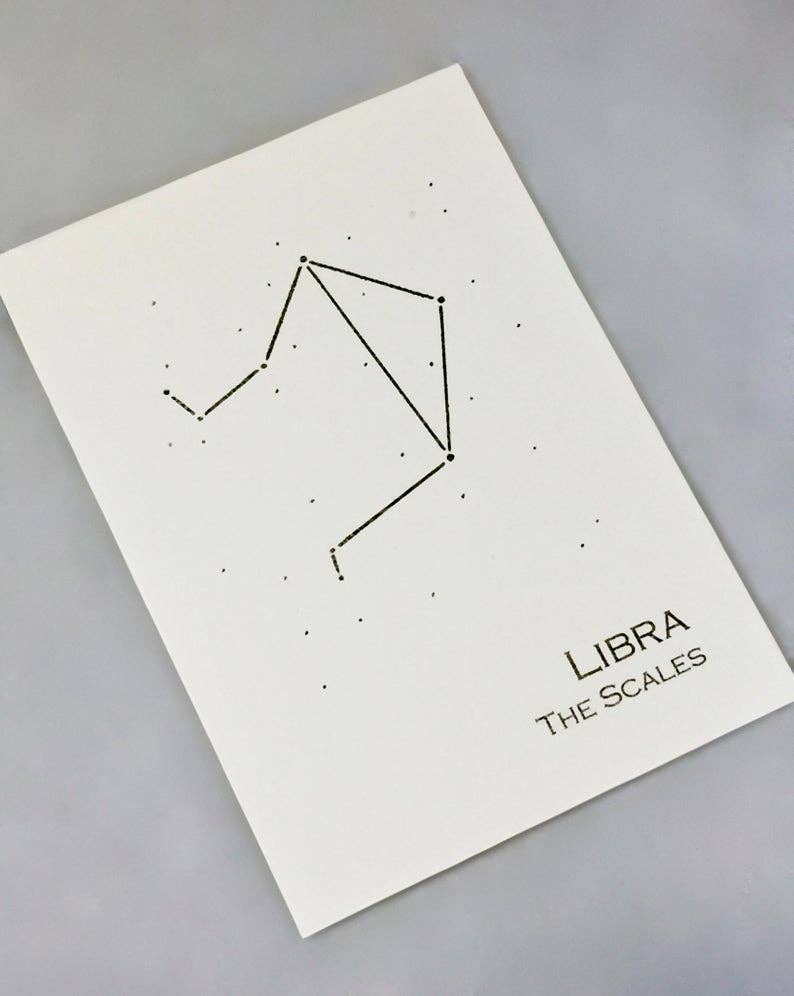 Libra Constellation Zodiac Art Print - Horizon Bliss