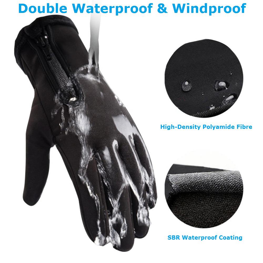 Winter Men Warm Gloves Touch Screen Waterproof Anti-slip Gloves