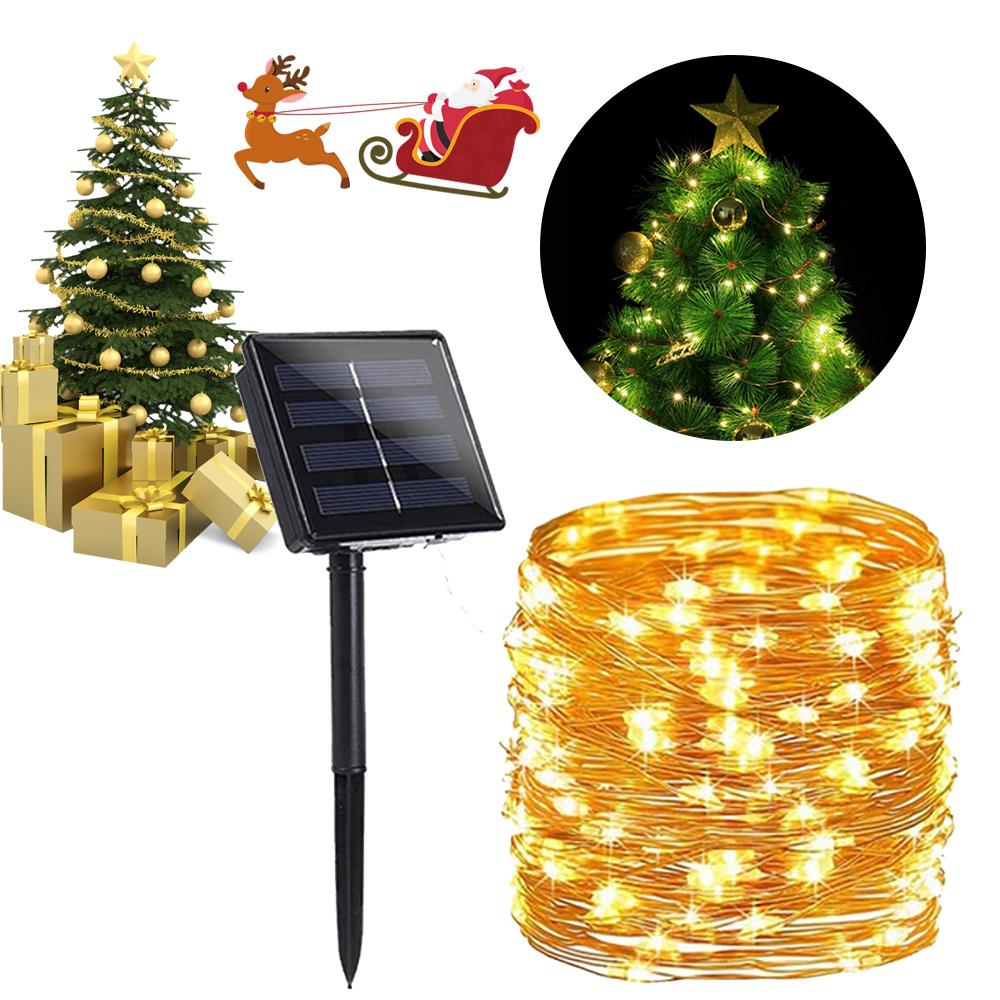 Solar Powered String Lights Indoor Outdoor Waterproof For Gardens Home