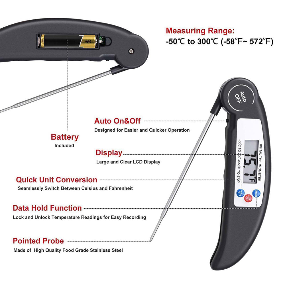 Instant Read Thermometer Food Thermometer Digital Meat Thermometer for