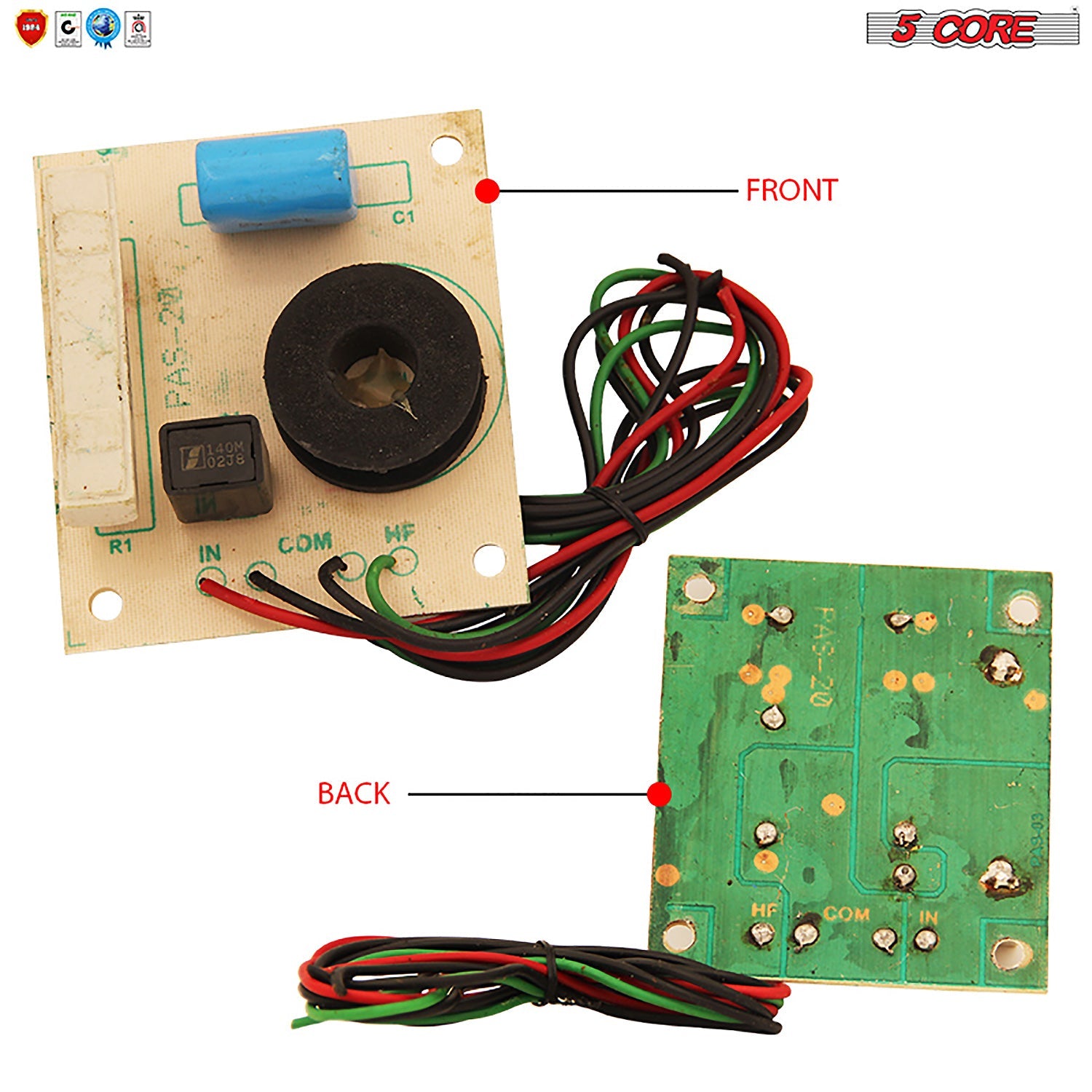 5 Core 1 Way Passive Cross Over Network Frequency Divider Metalised