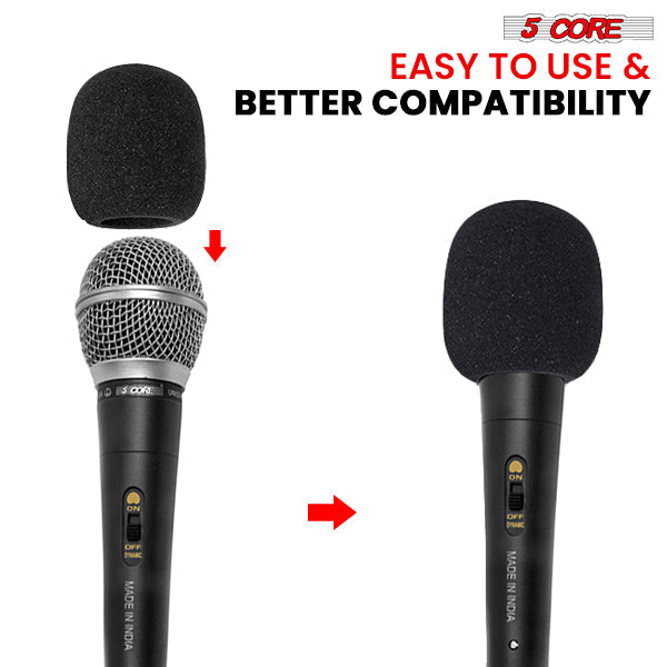 5Core Microphone Cover Soft Foam Mic Windscreen Windproof Sponge for