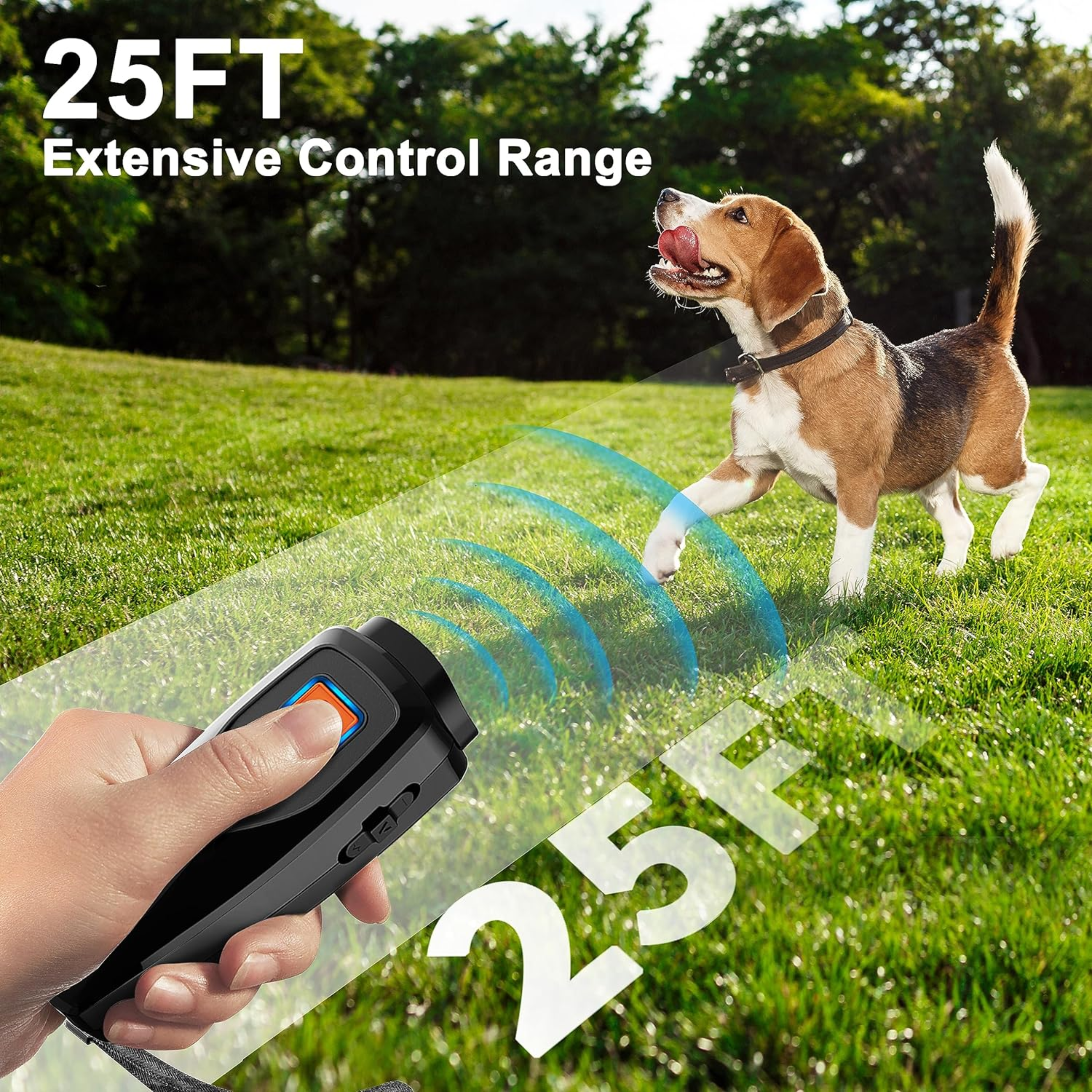 Anti Bark Device for Dogs Outdoor: Portable Dog Bark Deterrent Devices to Stop Unwanted Behavior- Barks No More Dog Training Device Ultrasonic Control Silencer Indoor - Stop Neighbors Dog from Barking - Horizon Bliss