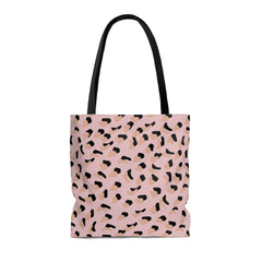 Pink Leopard Print Shopper Tote Bag Medium - Horizon Bliss