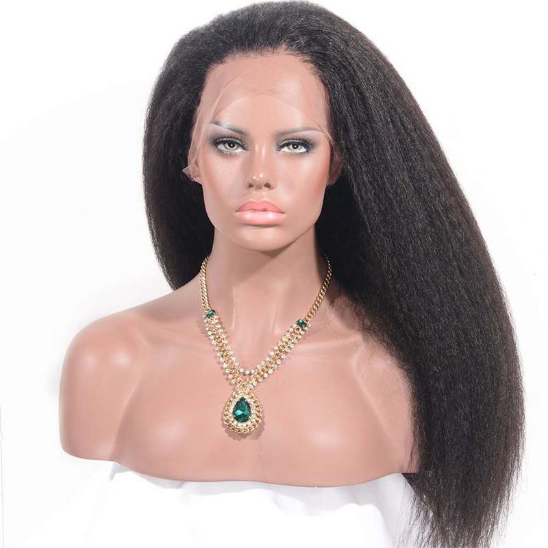 Kinky Straight 13x6 Transparent Lace Frontal Brazilian Human Hair Wigs - Horizon Bliss