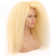 200% Density Kinky Straight 613 Blonde 13x4 Lace 13x6 Frontal Wigs - Horizon Bliss