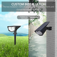 2 Pcs Solar Landscape Spotlights IP67 Waterproof Solar Powered Lights - Horizon Bliss