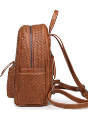 Woven backpack purse for women camel MT1086-13 BR - Horizon Bliss