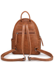 Woven backpack purse for women camel MT1086-13 BR - Horizon Bliss