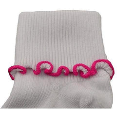 Sierra Socks Girls Cotton Lettuce Ruffle Ripple Edge Turn Cuff - Horizon Bliss