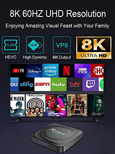 8K Android TV Box 11.0, RUPA Smart TV Box RK3566 4-Core 64 Bits, 8GB RAM 64GB ROM Android Box with 1000M LAN Dual WiFi 2.4G/5G, Support 8K/6K/4K 3D BT4.0 USB 3.0 Android TV Box - Horizon Bliss