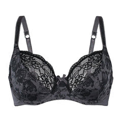 Sassa Charming Floral Semi Sheer Lace Demi Bra - Horizon Bliss