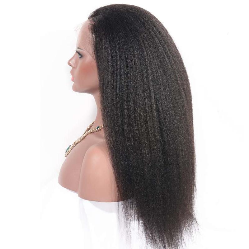 Kinky Straight 13x6 Transparent Lace Frontal Brazilian Human Hair Wigs - Horizon Bliss