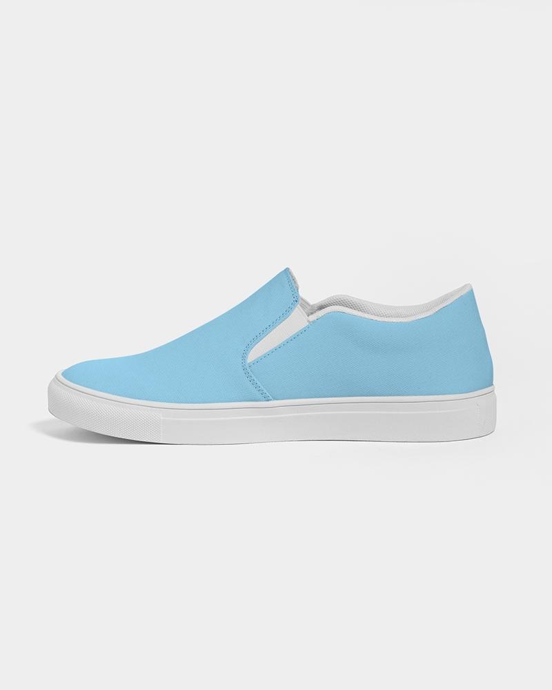 Womens Sneakers - Light Blue Low Top Slip-on Canvas Shoes - Horizon Bliss