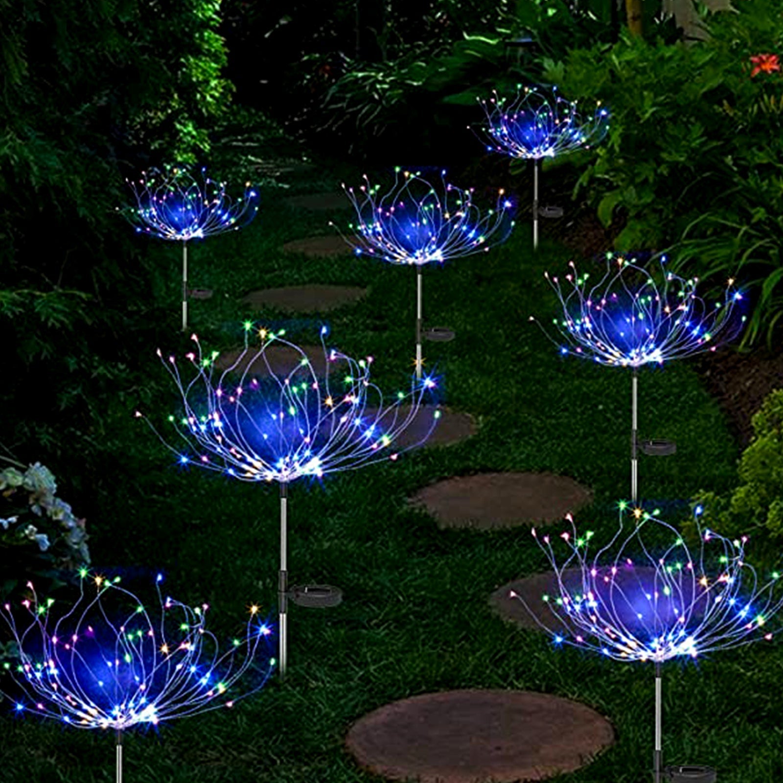 SolarEra Solar Firework Light(6 Pack), 120 LED Multi Color Outdoor