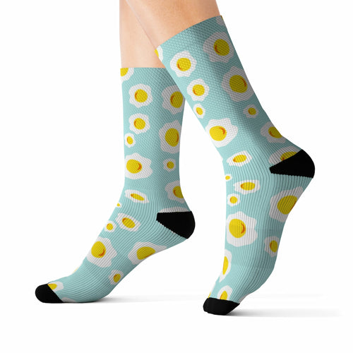 Sunny Side Up Eggs Funny Novelty Socks - Horizon Bliss