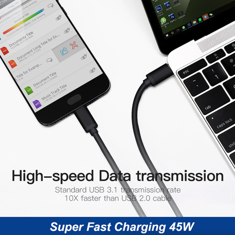 45W USB-C Super Fast Wall Charger + 6FT Cable For Samsung Galaxy S20