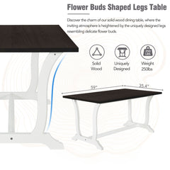 Farmhouse 6-Piece Trestle Dining Table Set with Upholstered Dining - Horizon Bliss